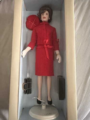 Franklin mint jackie doll - jackie, red