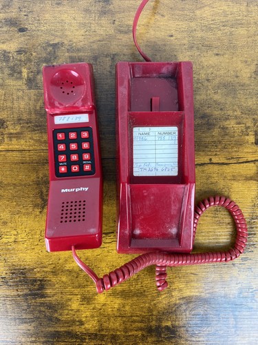 Vintage telephone wall phone - telephone,