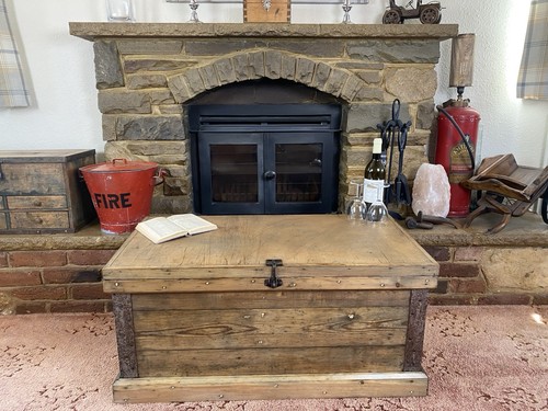 Old antique pine chest - pine,