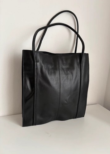 Marks spencer black leather - &,