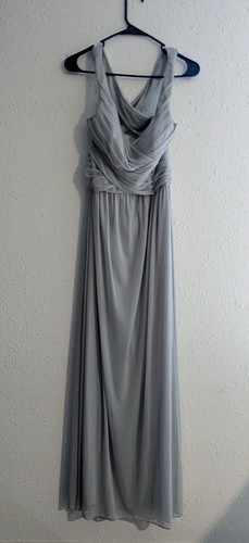 David bridal gray dress with - david's,