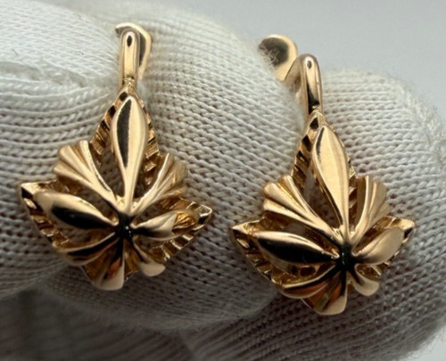 Vintage 14k rose gold earrings - 14k,