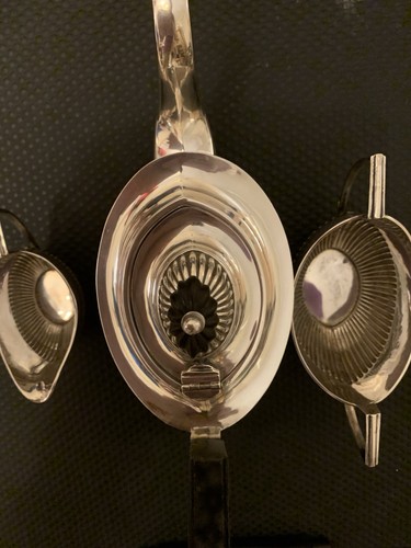 Tea set sterling silver 3 - set, silver-3