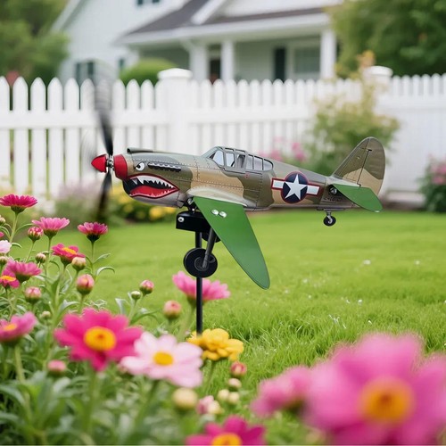 Shark mouth warplane - mouth, garden