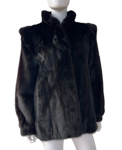 Real natural black mink - black,