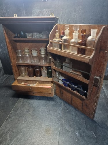 Vintage wooden apothecary - wooden,
