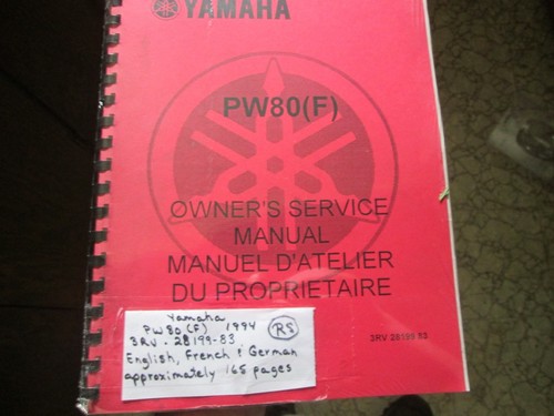 Yamaha 1994 pw80f owner - yamaha, owner's