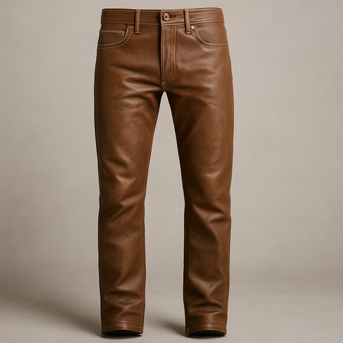 Men brown genuine leather - brown,