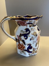 Vintage Masons Ironstone Jug, "Mandalay" pattern Hand Painted Good Condition 