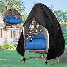 91x80 Inch Patio Hanging Egg Chair Cover Double Wicker Egg Swing Chair Cover