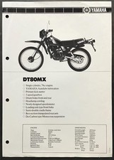 YAMAHA DT80MX MOTORCYCLE Sales