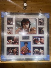 Genuine Sylvester Stallone Rocky Hand Signed 10x8 Display 35x35 Inches