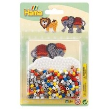 Hama Beads Small Safari Blister Pack Gift Set Pegboards Activity For Children