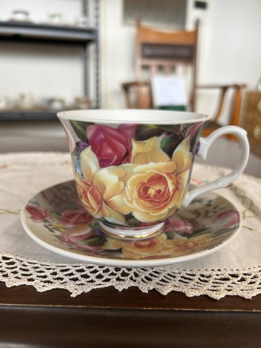 Vintage floral tea - vintage, cup