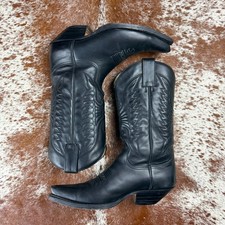 Sendra 2073 Black Leather Cowboy Boot US 9