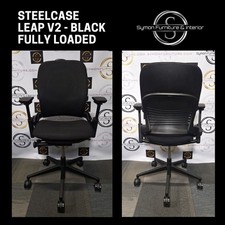 Steelcase Leap V2 / 4D Amrs / FULL SPEC / Refurbished / FREE DELIVERY AVAILABLE