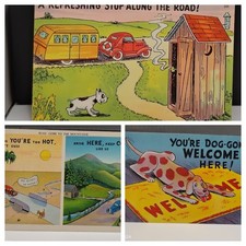 PC ~ 3 Vintage Humoresque Comic Nostalgia Dog Funny Postcards