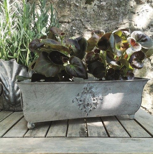 Vintage metal trough - vintage,
