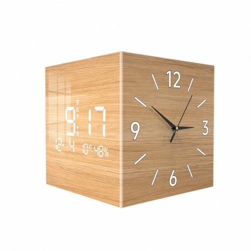 Double sided corner wall clock - wall,