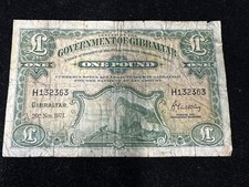 1971 Gibraltar £1 Banknote H132363