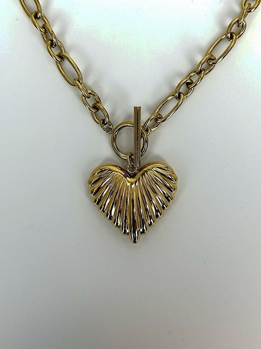 Gold heart necklace - heart,