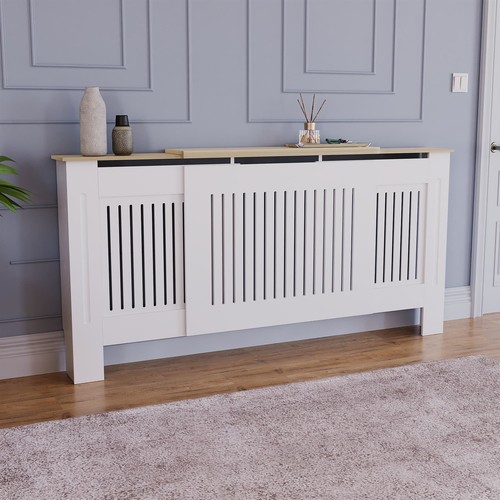 White radiator cover mdf small - white,