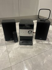 Vintage Sony Micro Hi-Fi System with Digital Radio Remote Black Tested Working