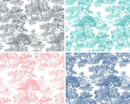 Toile french theme - , patterned