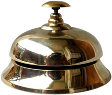 Brass Desk Bell Counter