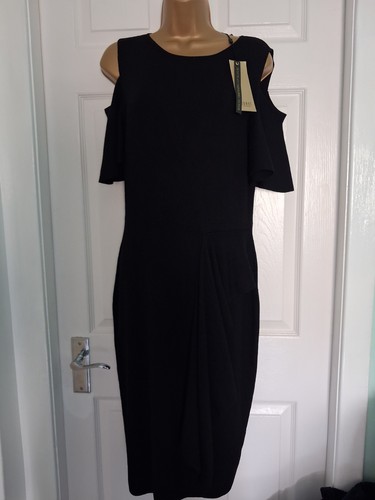 Womens coast black midi dress - black,