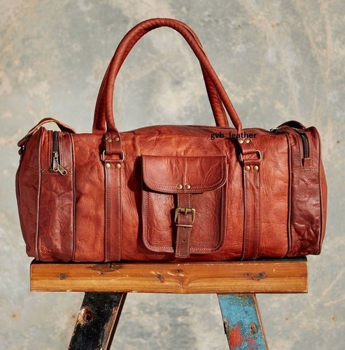 Leather bag travel luggage - bag,