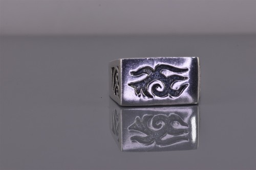 Sterling silver 12mm carved - silver,