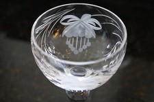 Royal Brierley FUCHSIA Pattern Hock Wine Glass (1 of 6 available)