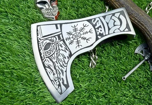 Hand forged carbon steel axe - hand,