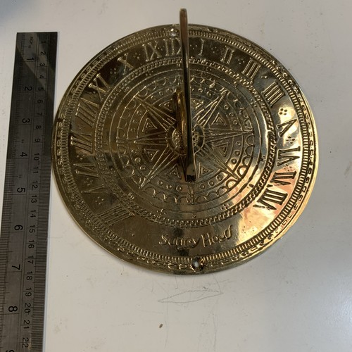 Brass compass point sundial - compass,