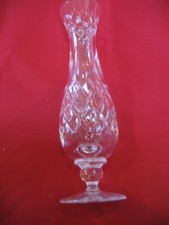 TUTBURY CRYSTAL  FLOWER VASE  6.5" tall FULL LEAD HAND MADE in ENGLAND