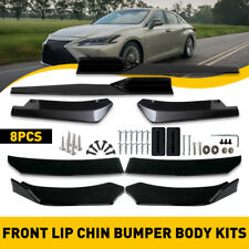 8PCS Gloss Black Front Bumper