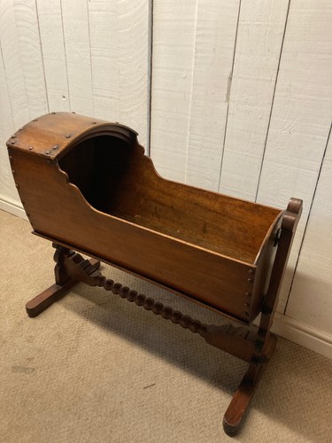 Antique swinging crib cot - antique,