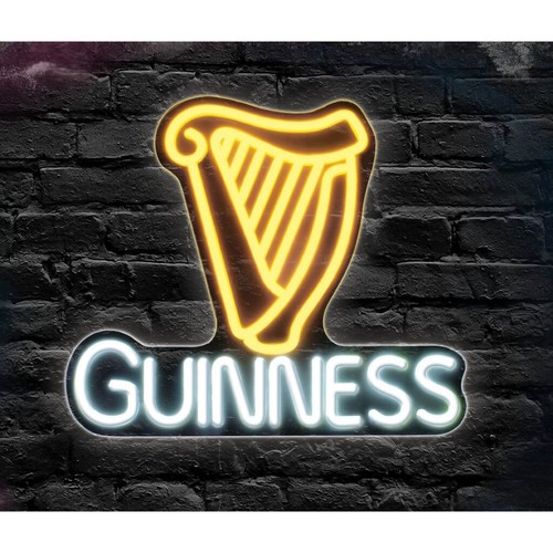 Guinness harp design led wall - guinness,