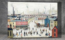 L. S. Lowry Industrial Landscape CANVAS PAINTING ART PRINT WALL 2034