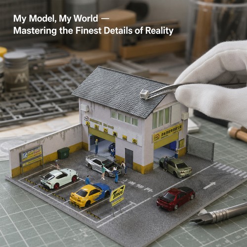 Diorama diecast car - 1/64,