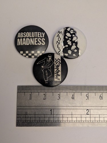 Vintage madness pin - vintage, 1"