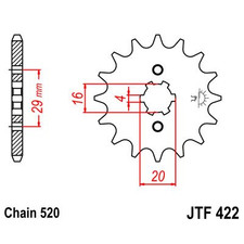 JT SPROCKETS JT Sprockets Front Drive Sprocket