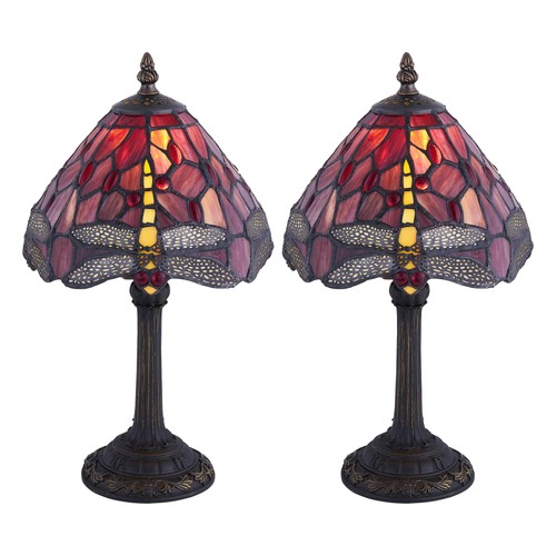 Set tiffany red dragonfly - 2,