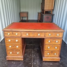 Antique Mahogany Pedestal Desk