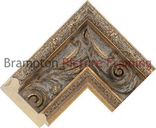 116mm Wide Gold Spoon Wood Picture Frame Moulding