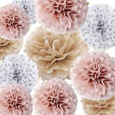 12PCs Tissue Paper Pom Poms