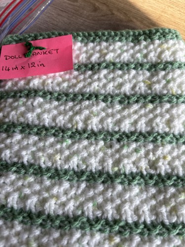 Doll teddy knitted blanket - doll,