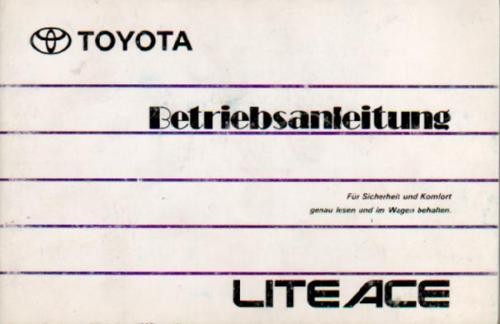 Toyota liteace owners manual - liteace,