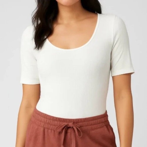 Elodie white ribbed short - white,